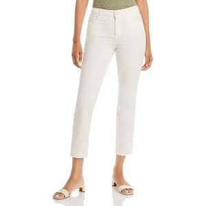 Paige Womens Cindy Ivory Corduroy High Rise Ankle Cropped Pants Trousers NWT 30